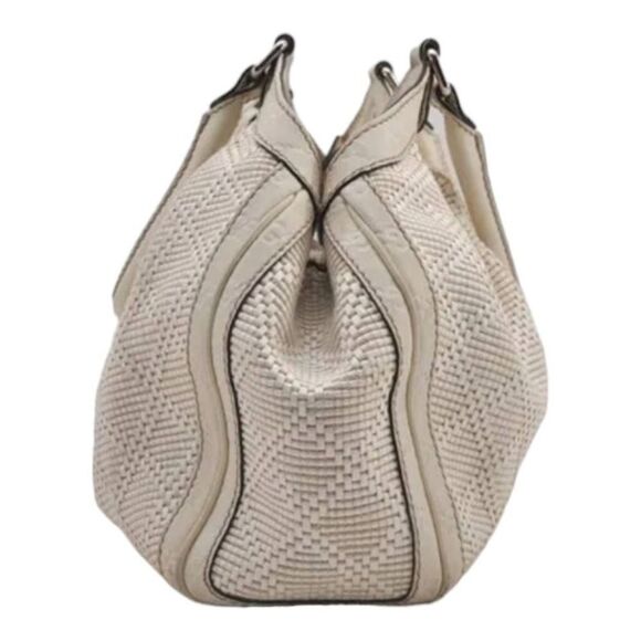 GUCCI Guccissima Sukey Medium Size Tote Bag Straw & Leather Lightly Loved - Picture 3 of 16